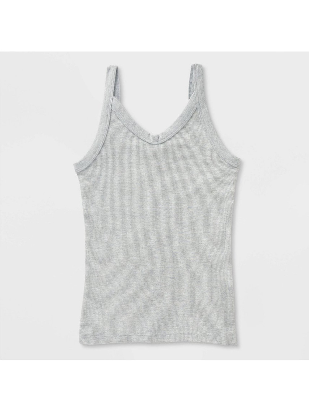 Universal Thread Gray Ribbed Scoop-Neck Tank - Picture 4 of 5